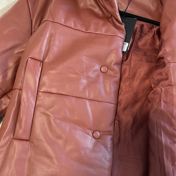 En Saison Lana Faux Leather Puffer Jacket - Picture 4 of 4